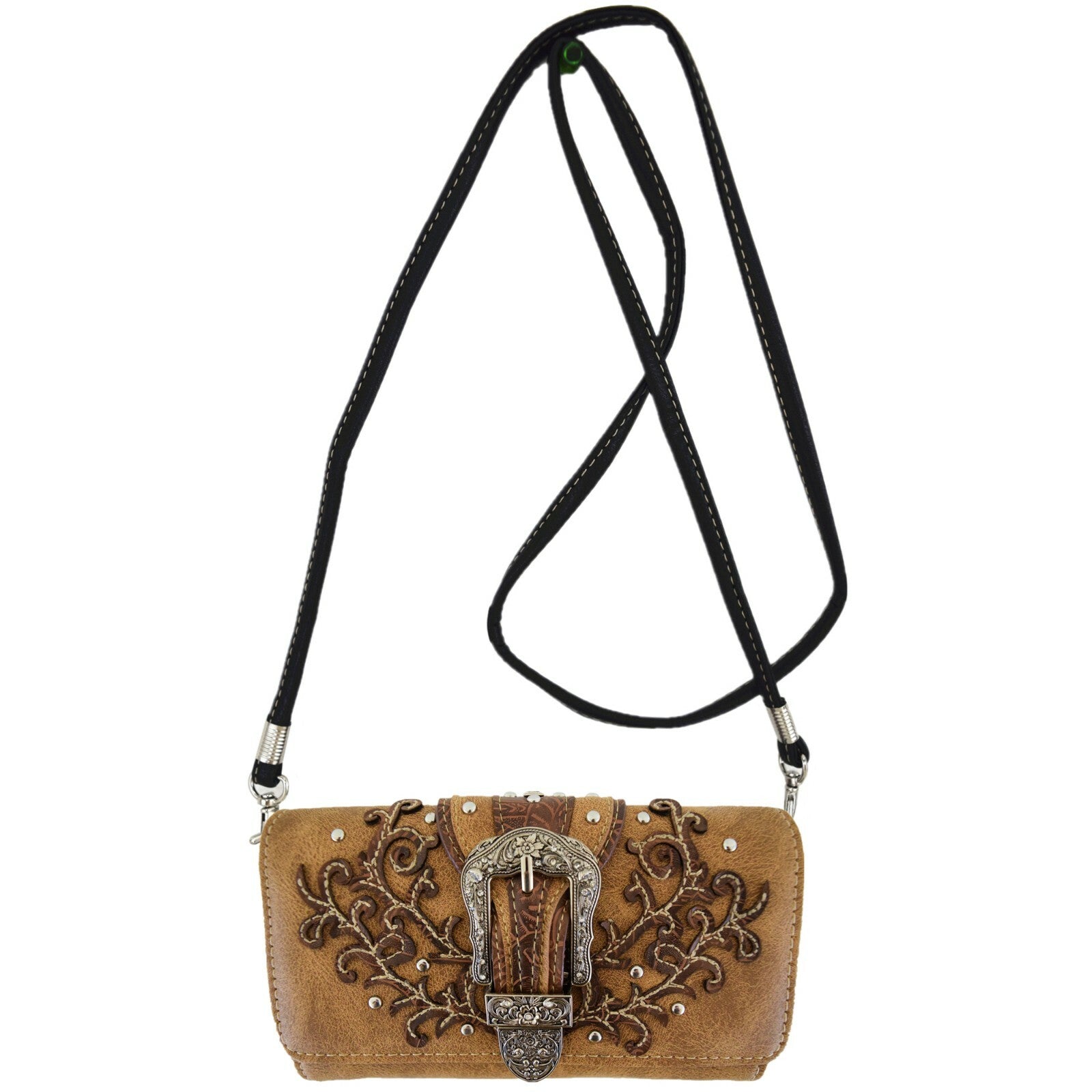 Western Buckle Country Handbag Concealed Carry Purse Women'S Shoulder Bag Wallet