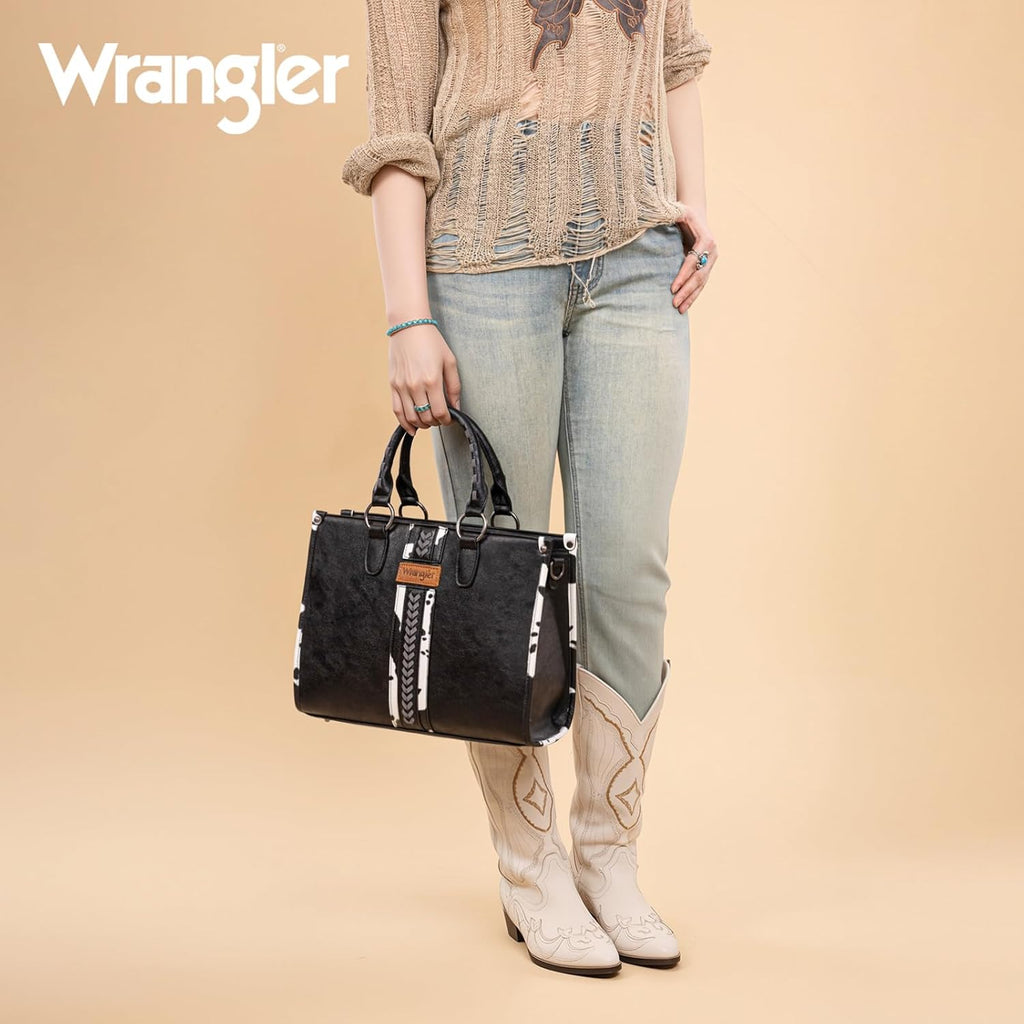Wrangler Animal Print Tote Bag for Women Western Purse Boho Top Handle Satchel Handbag