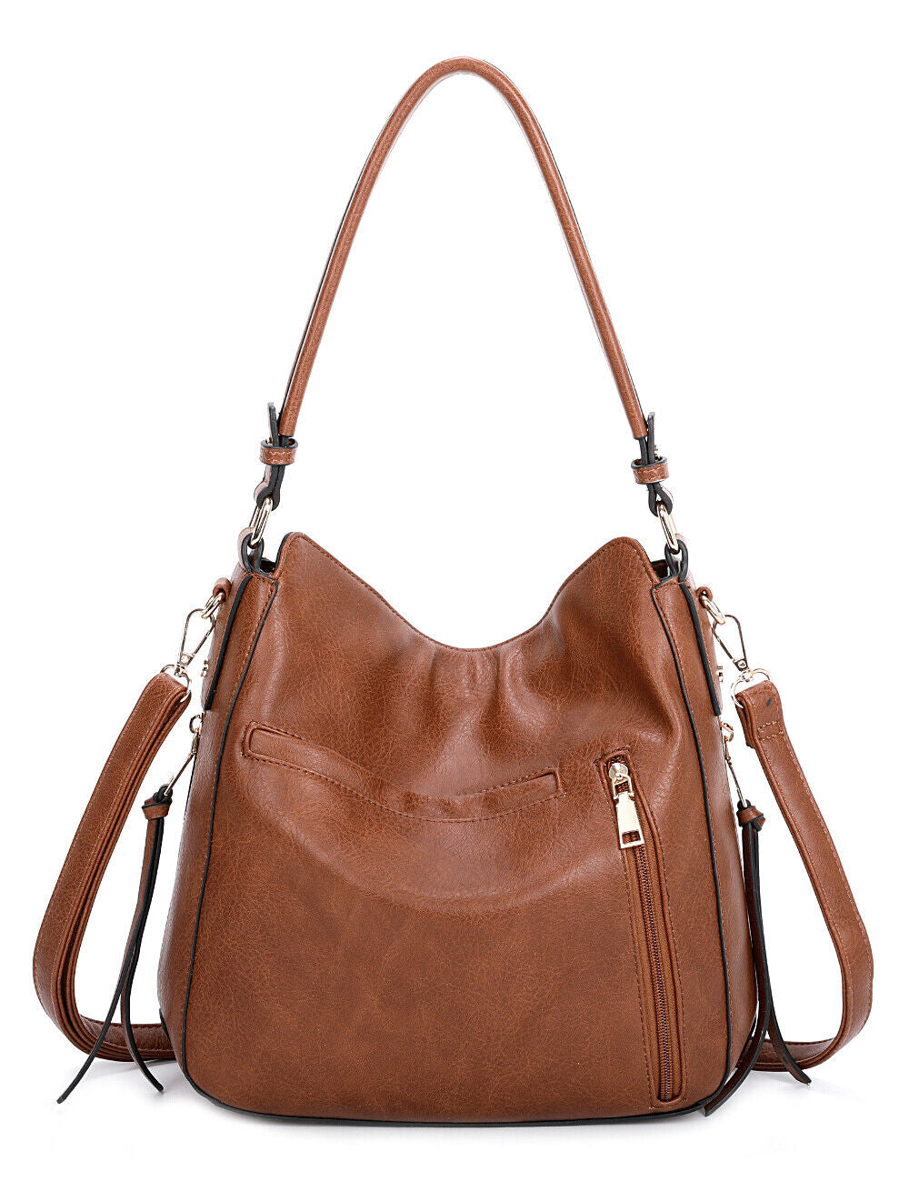 Concealed Carry Hobo Crossbody Purse Leather Shoulder Bag Women Handbag Wallet