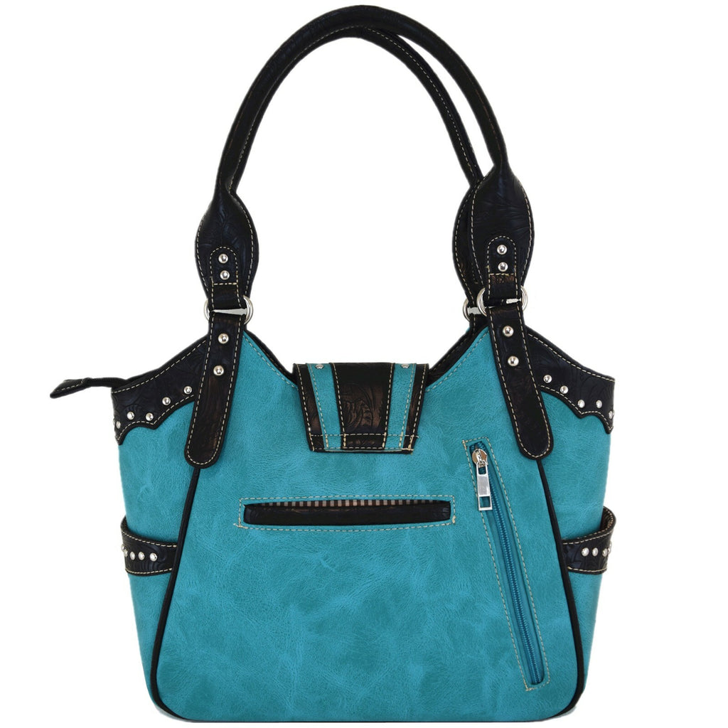 Western Buckle Country Handbag Concealed Carry Purse Women'S Shoulder Bag Wallet