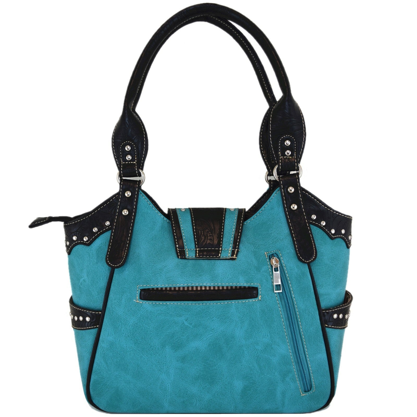Western Buckle Country Handbag Concealed Carry Purse Women'S Shoulder Bag Wallet