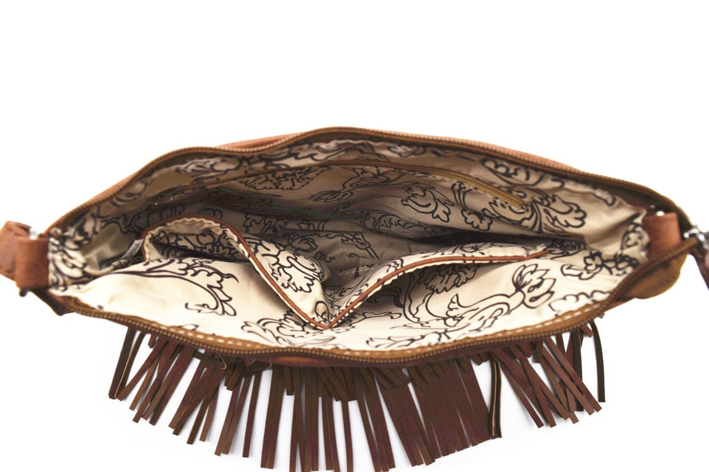 Fringe Crossbody Handbag Women Western Style Concealed Carry Purse Shoulder Bags