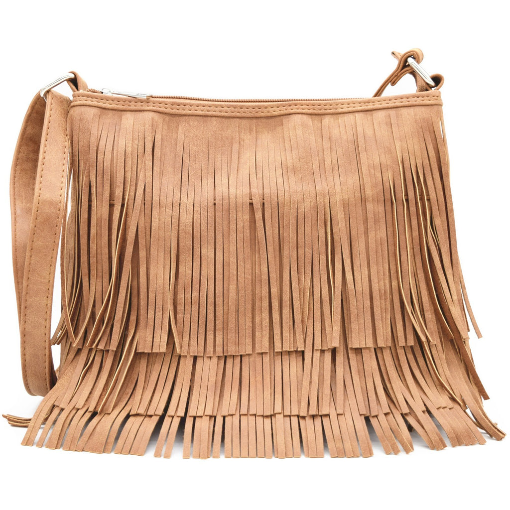 Fringe Crossbody Handbag Women Western Style Concealed Carry Purse Shoulder Bags