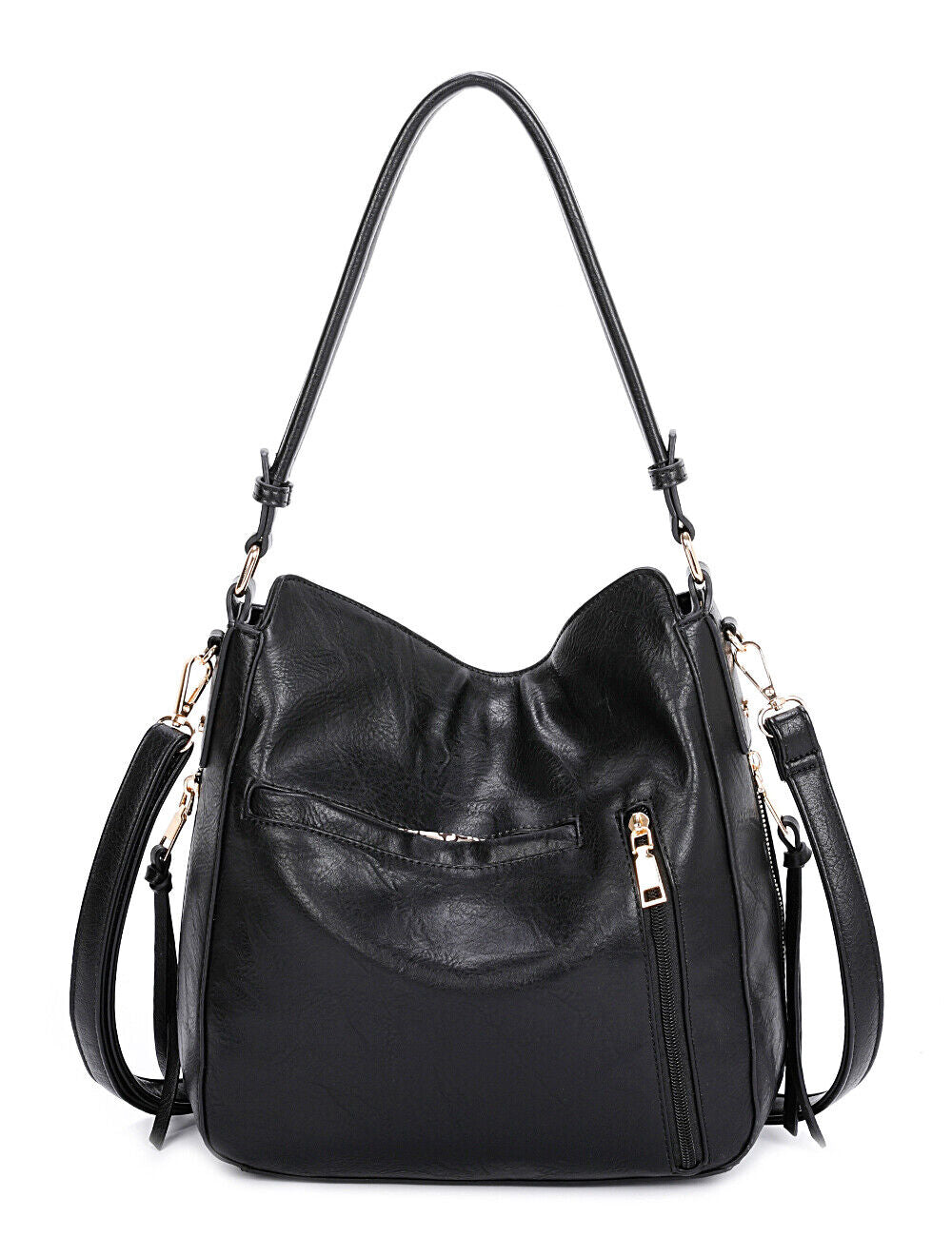 Concealed Carry Hobo Crossbody Purse Leather Shoulder Bag Women Handbag Wallet