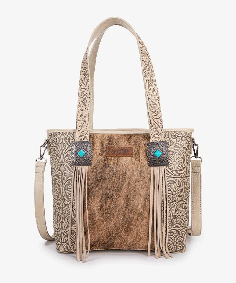 Cowhide Fringe Concealed Carry Purse