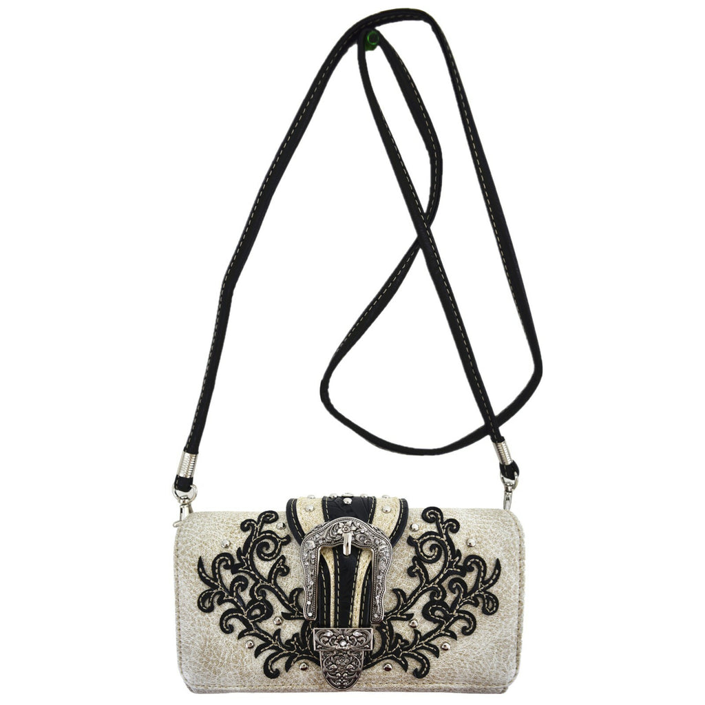 Western Buckle Country Handbag Concealed Carry Purse Women'S Shoulder Bag Wallet
