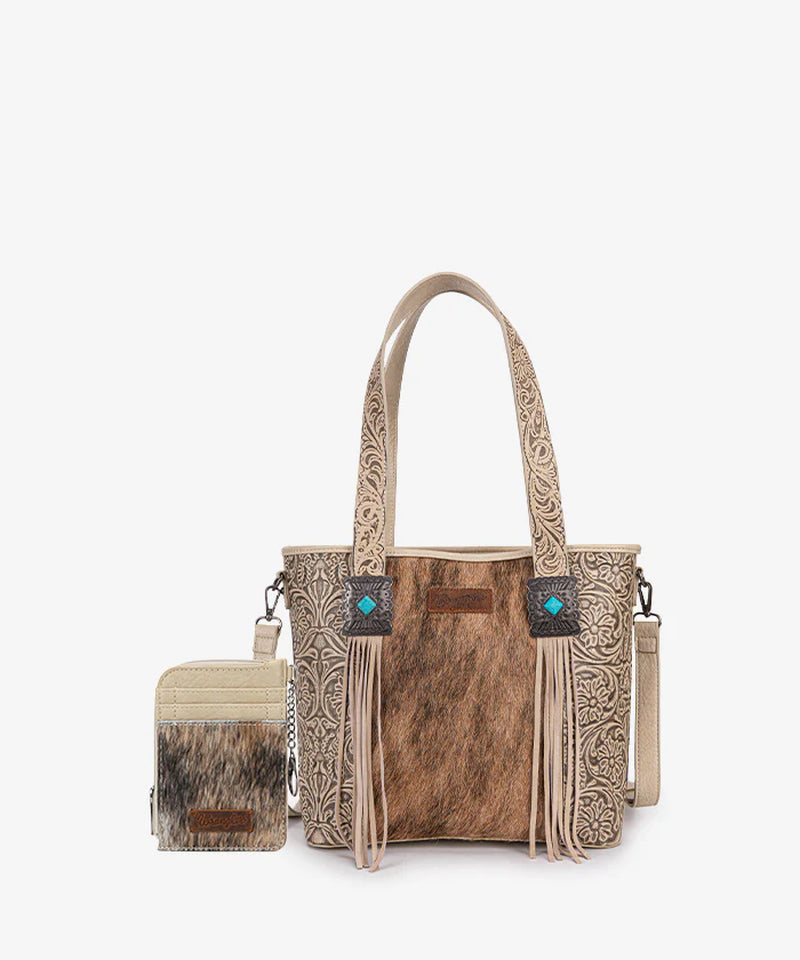 Cowhide Fringe Concealed Carry Purse