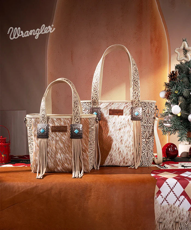 Cowhide Fringe Concealed Carry Purse