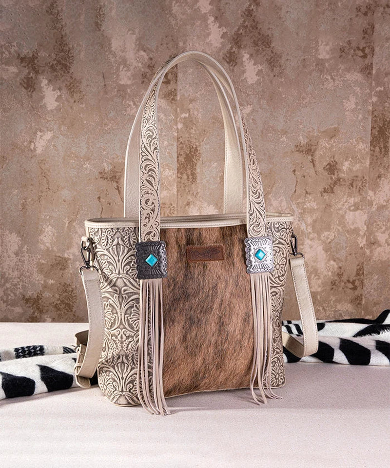 Cowhide Fringe Concealed Carry Purse