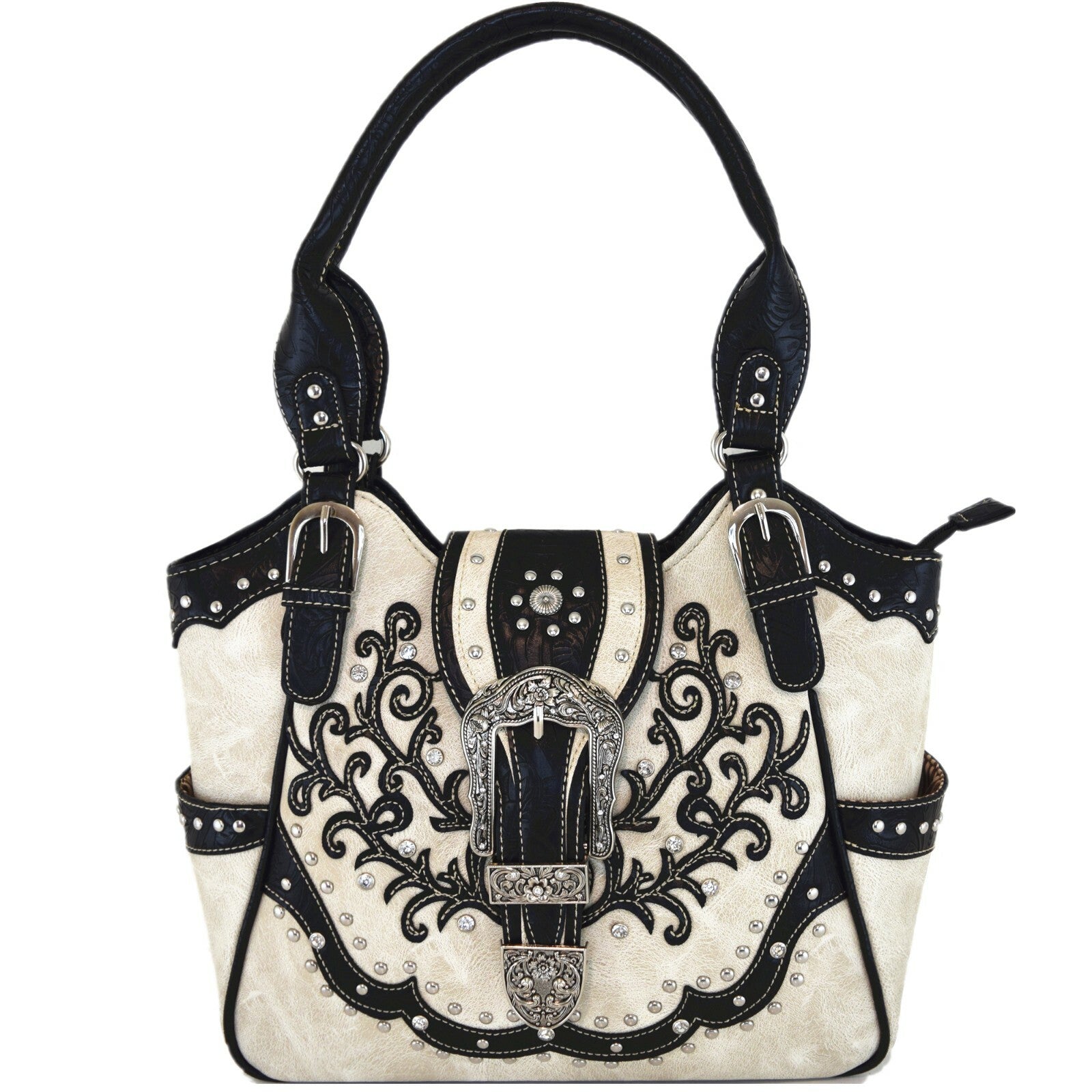 Western Buckle Country Handbag Concealed Carry Purse Women'S Shoulder Bag Wallet