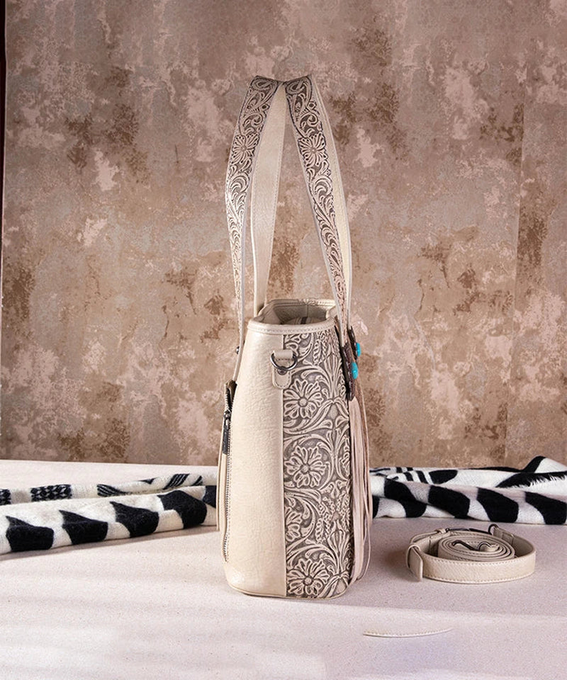 Cowhide Fringe Concealed Carry Purse