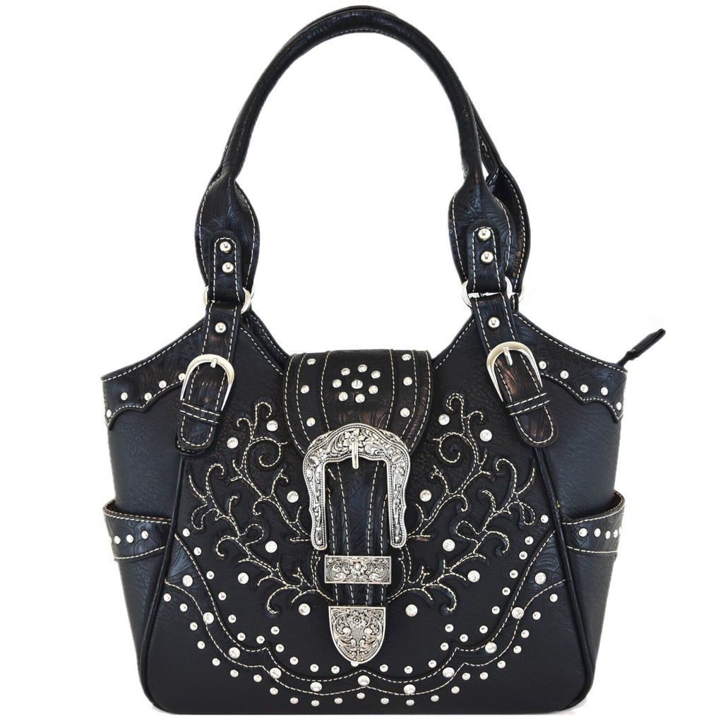 Western Buckle Country Handbag Concealed Carry Purse Women'S Shoulder Bag Wallet