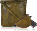 Multi Pockets Handmade Leather Crossbody Handbags & Sling Bag for Men & Women with Detachable Holster