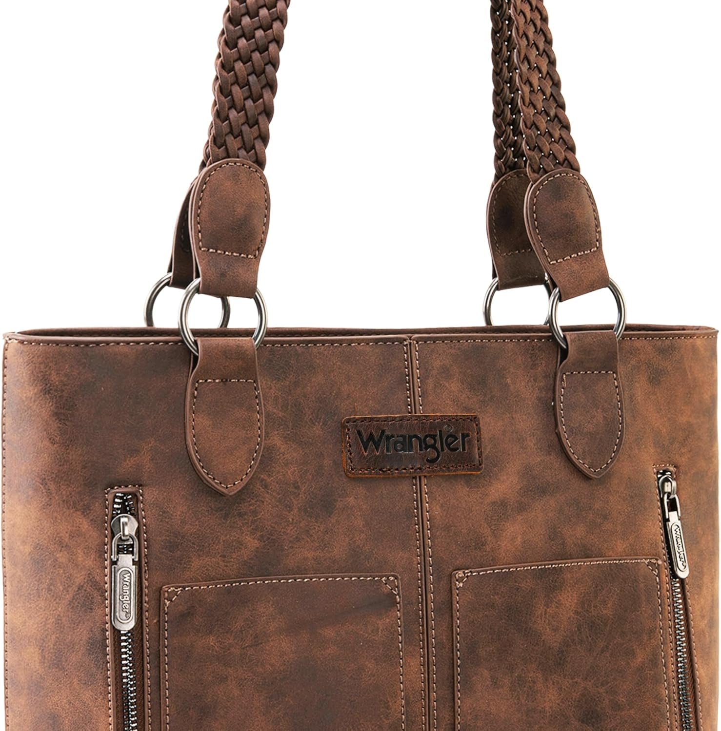 Distressed Tote Bag for Women Western Purse Multi Pockets Handbags and Shoulder Bag