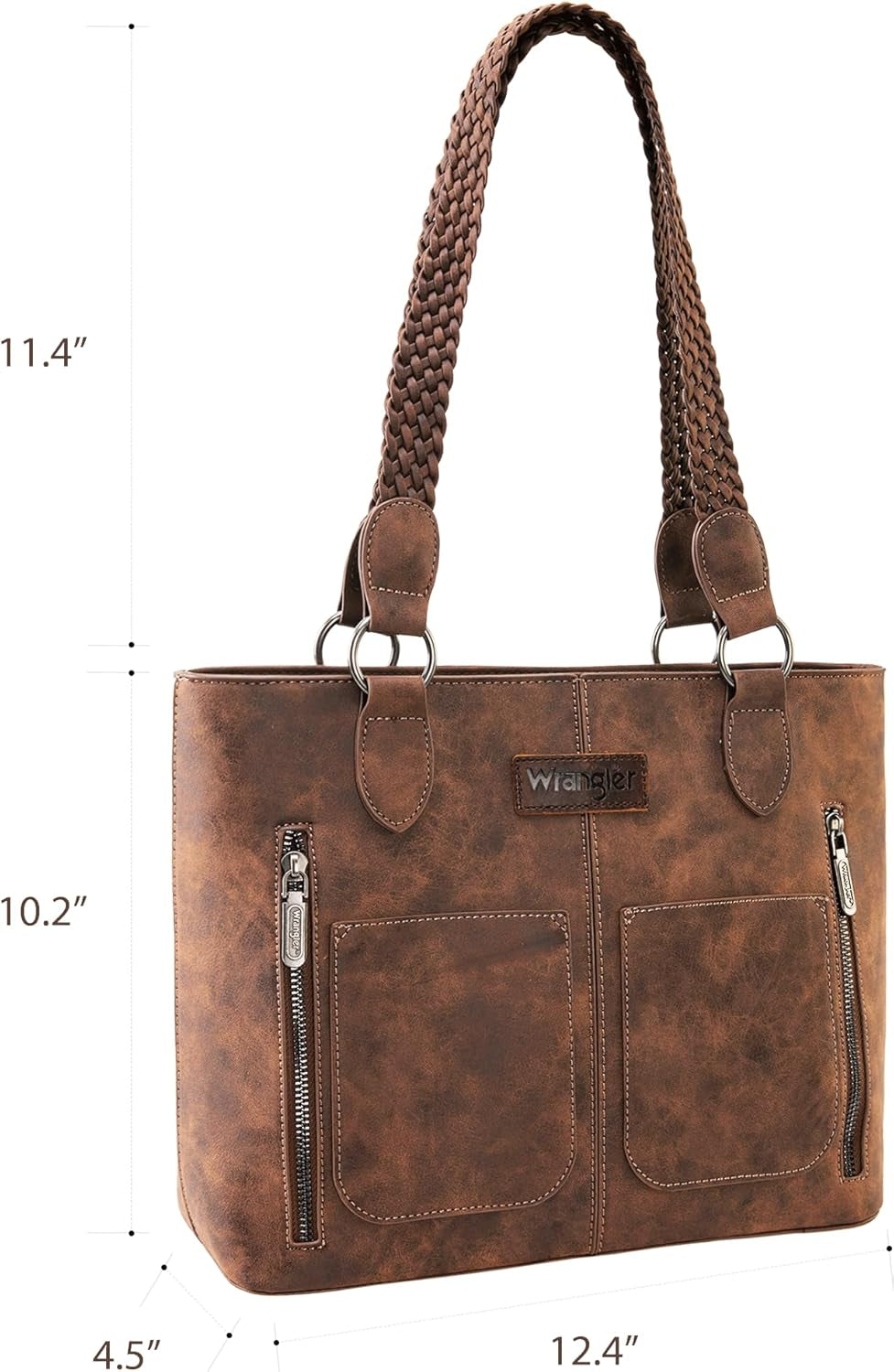 Distressed Tote Bag for Women Western Purse Multi Pockets Handbags and Shoulder Bag