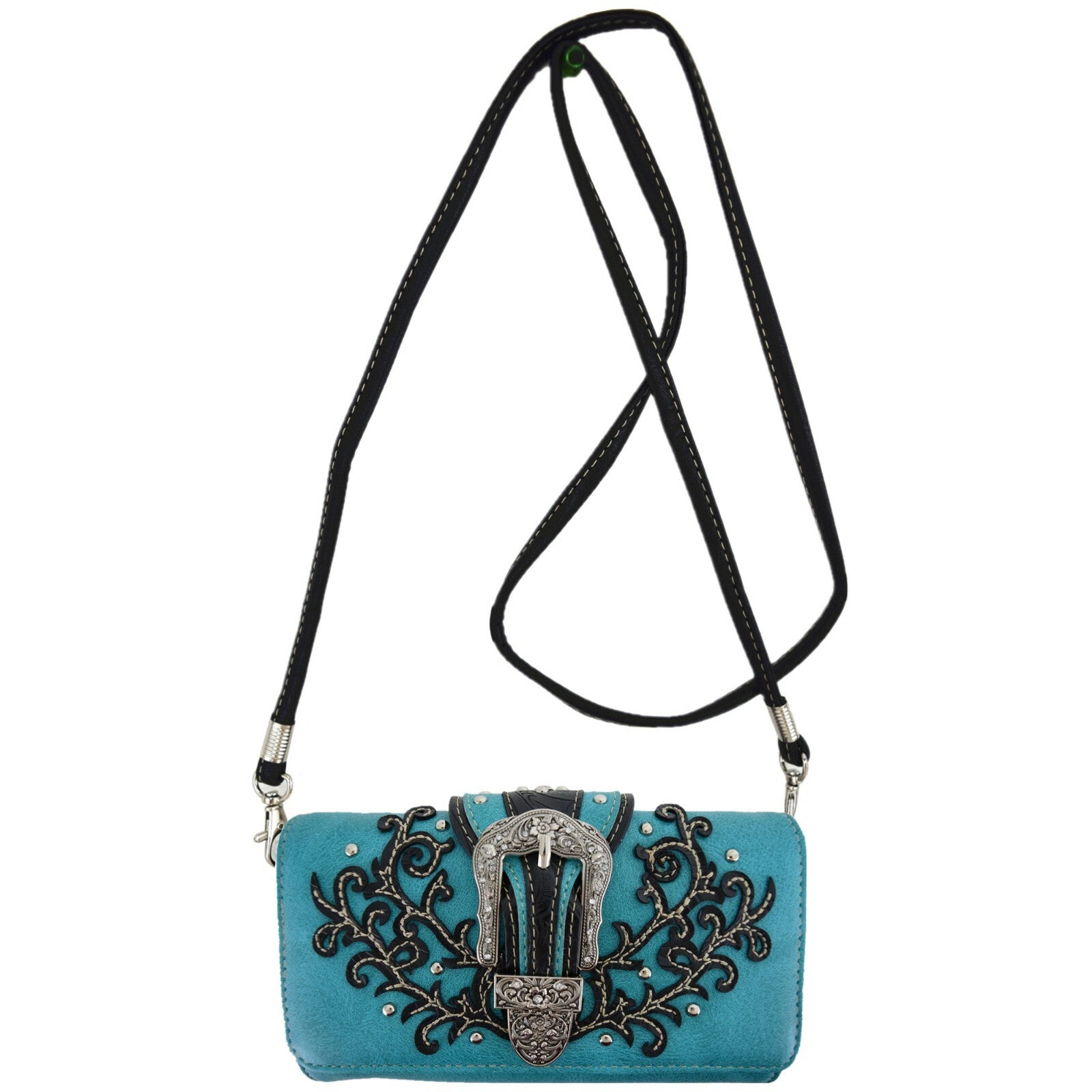 Western Buckle Country Handbag Concealed Carry Purse Women'S Shoulder Bag Wallet
