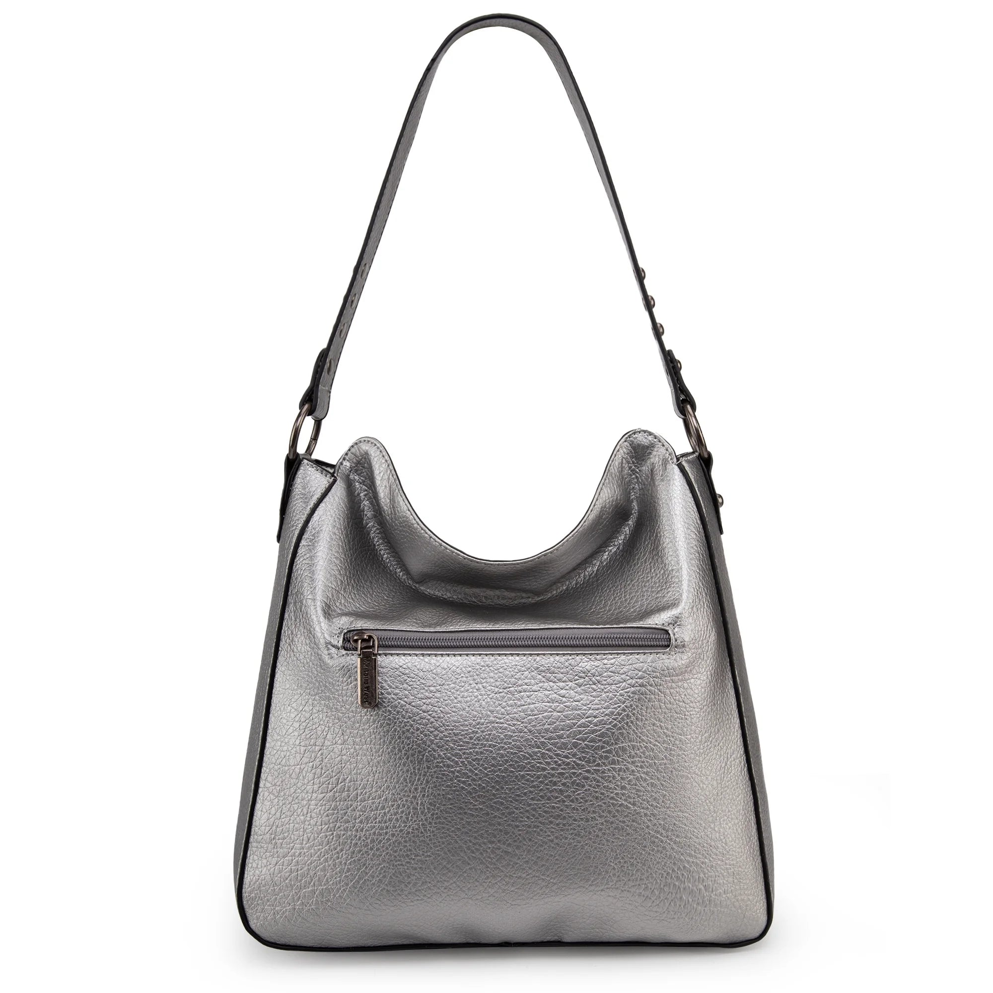 Chic Pearl Silver Hobo Bag for Women - Versatile Crossbody Purse with Adjustable Straps