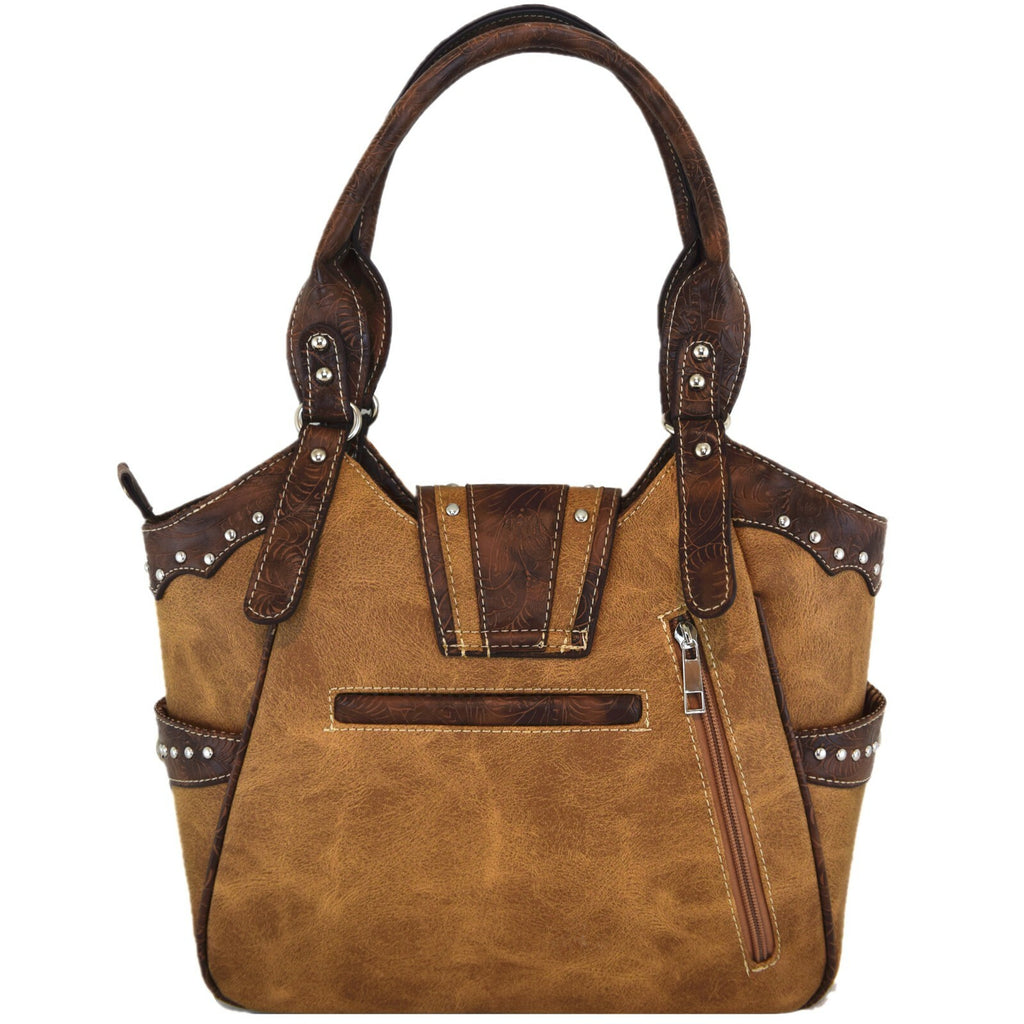 Western Buckle Country Handbag Concealed Carry Purse Women'S Shoulder Bag Wallet