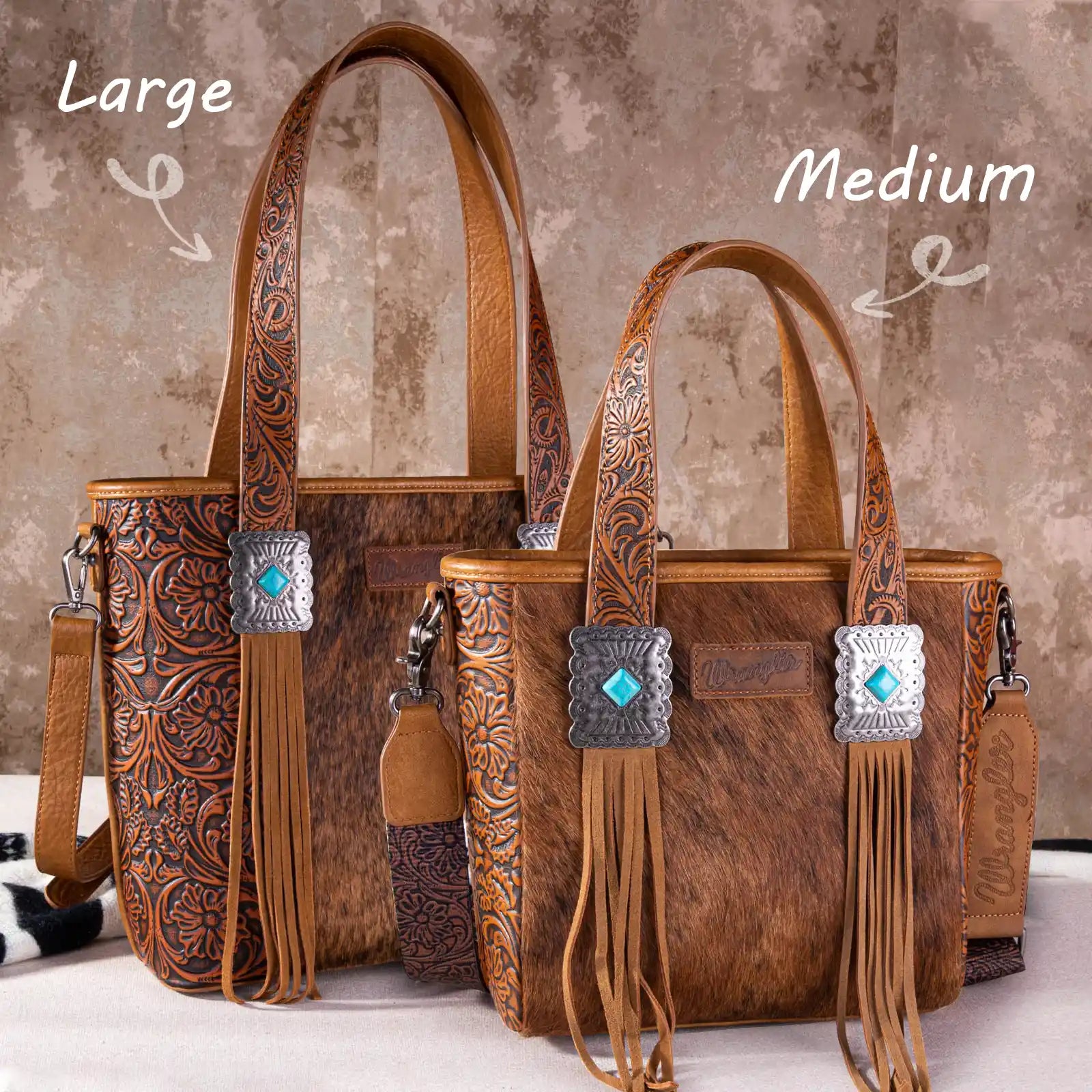 Cowhide Fringe Concealed Carry Purse