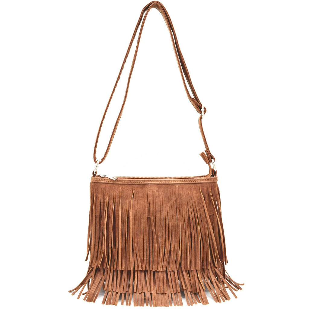 Fringe Crossbody Handbag Women Western Style Concealed Carry Purse Shoulder Bags