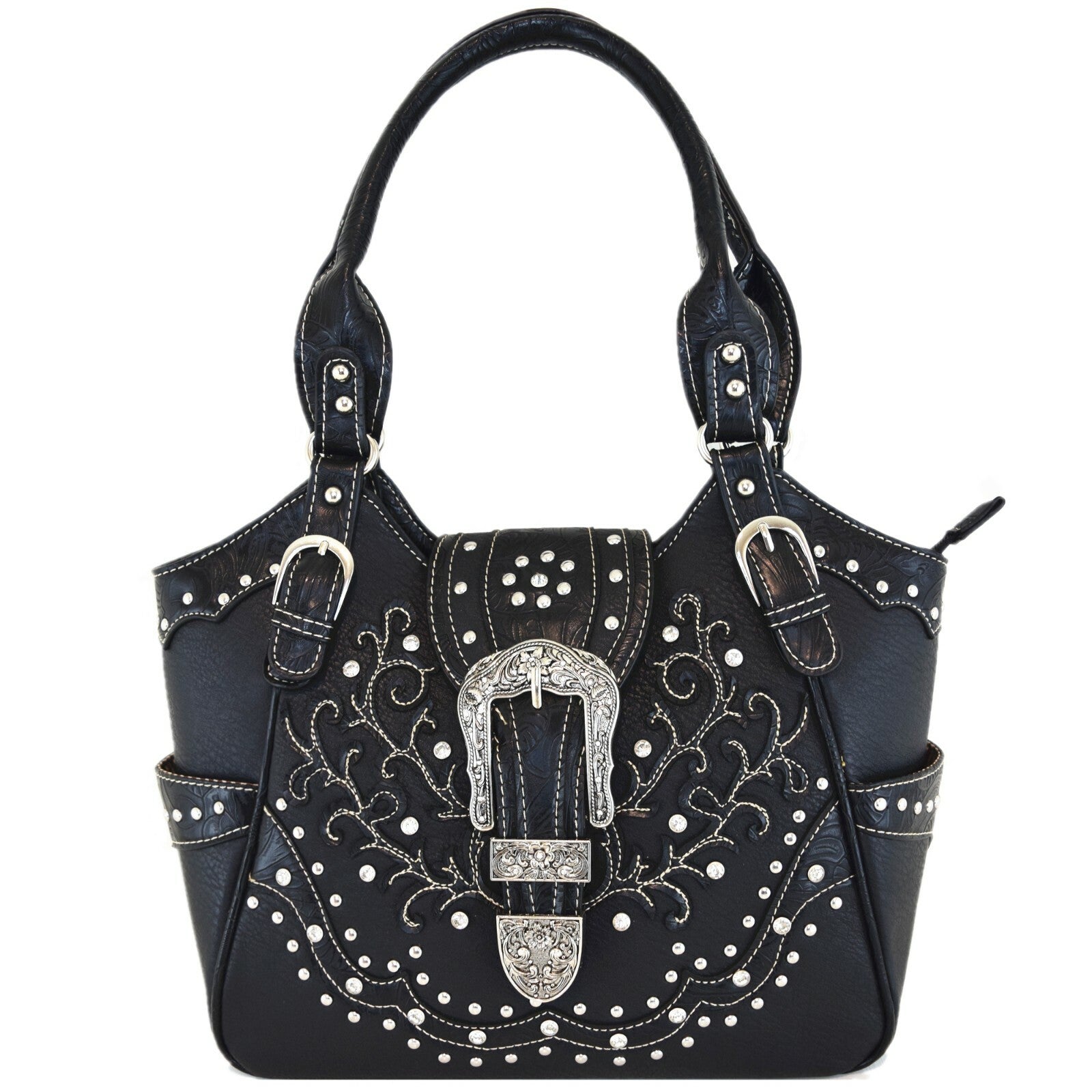 Western Buckle Country Handbag Concealed Carry Purse Women'S Shoulder Bag Wallet