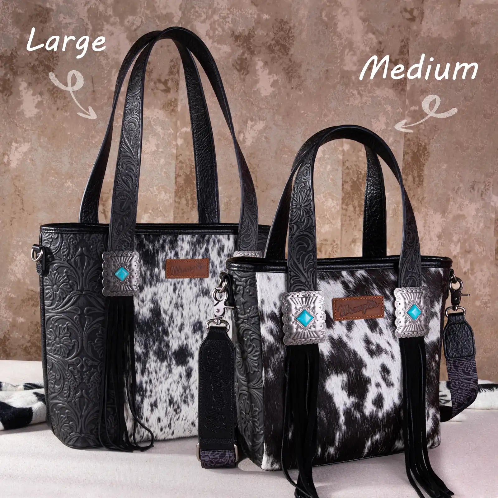 Cowhide Fringe Concealed Carry Purse