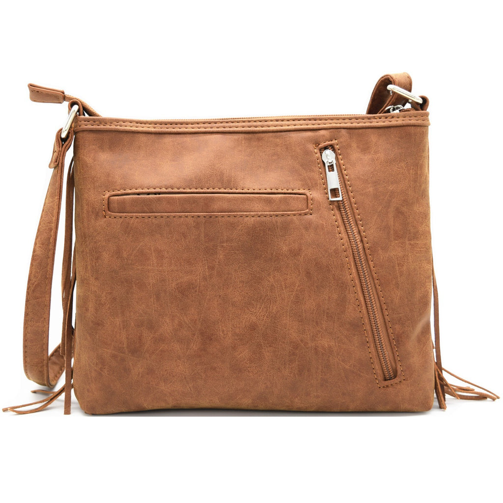 Fringe Crossbody Handbag Women Western Style Concealed Carry Purse Shoulder Bags