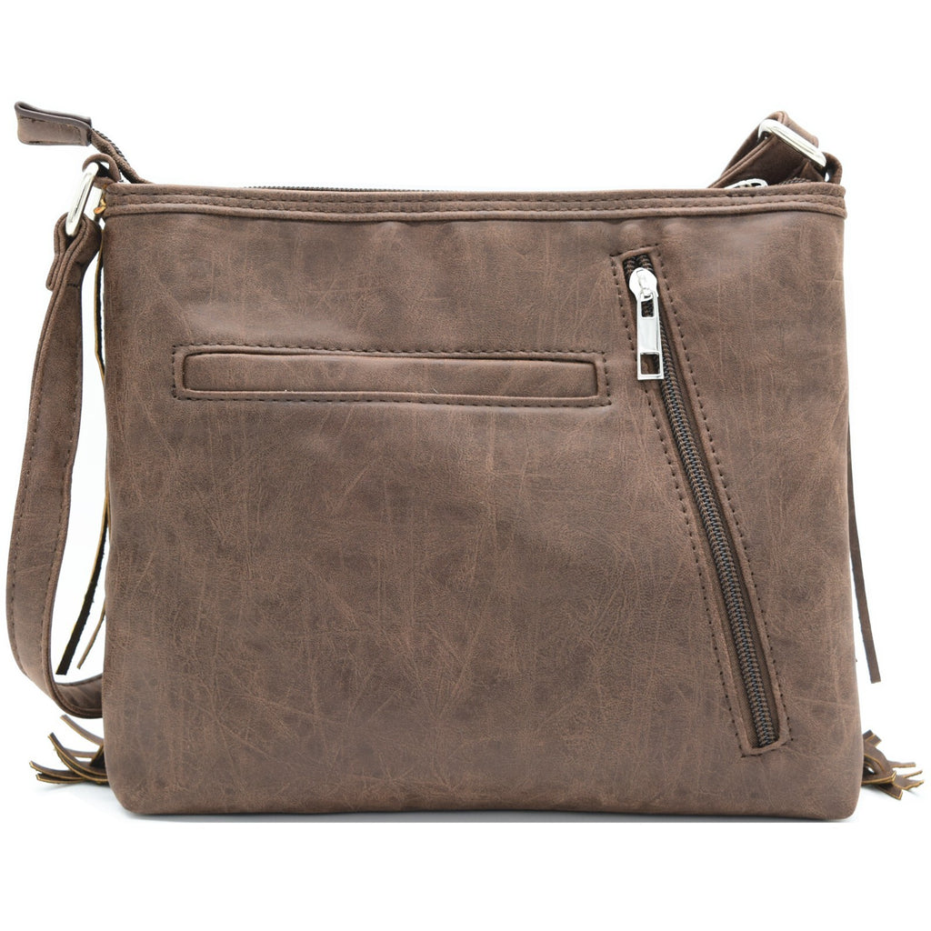 Fringe Crossbody Handbag Women Western Style Concealed Carry Purse Shoulder Bags