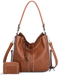 Concealed Carry Hobo Crossbody Purse Leather Shoulder Bag Women Handbag Wallet