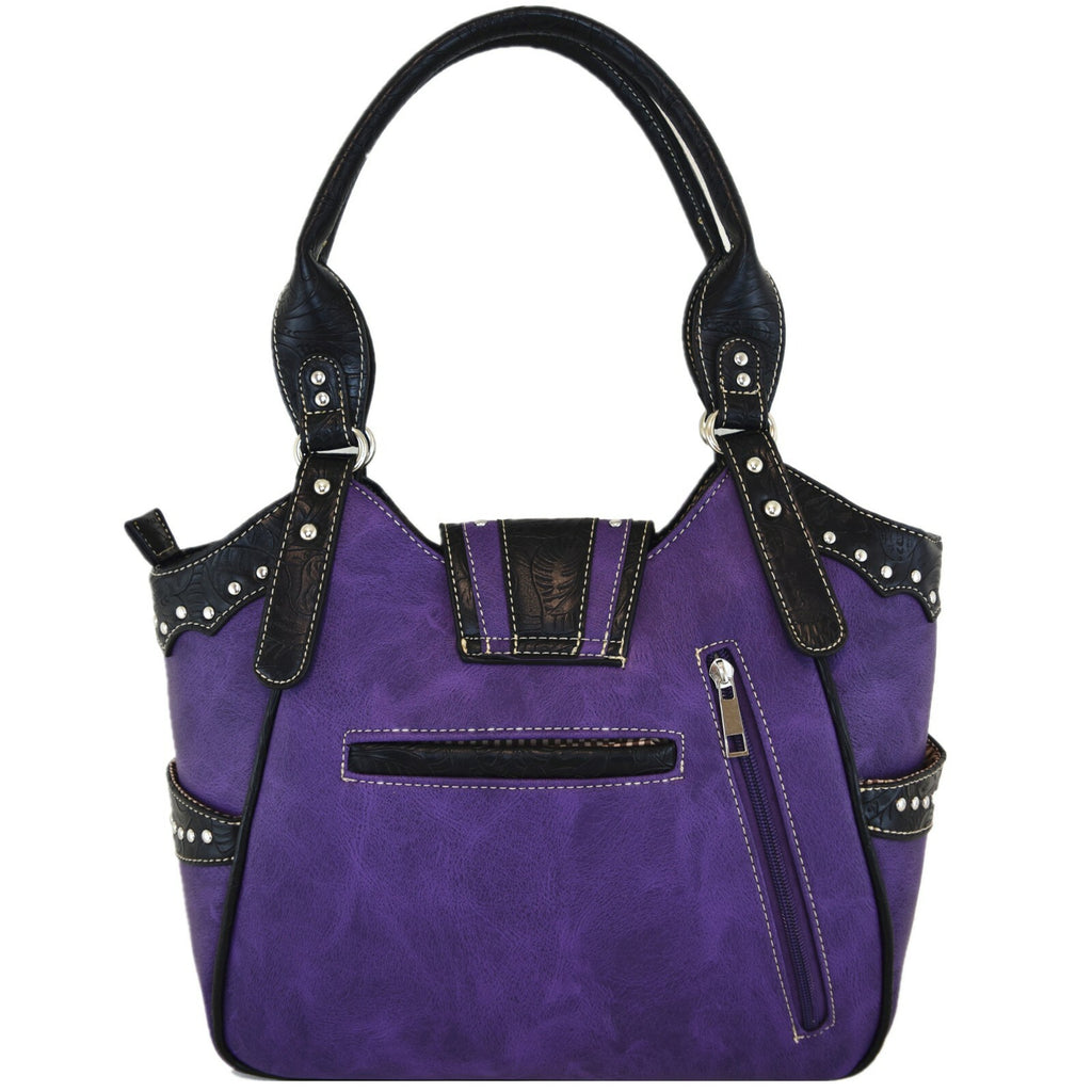 Western Buckle Country Handbag Concealed Carry Purse Women'S Shoulder Bag Wallet