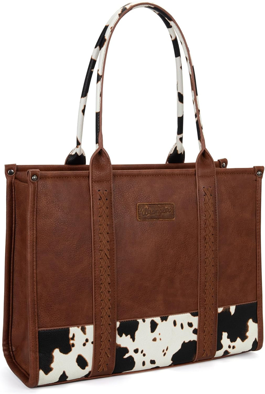 × Wrangler Tote Bag for Women Western Cow Print Purse Designer Top Handle Handbags