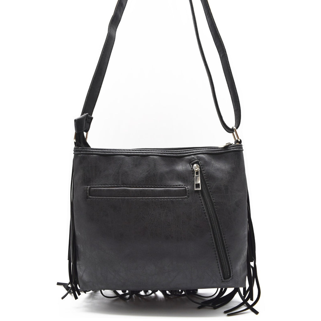 Fringe Crossbody Handbag Women Western Style Concealed Carry Purse Shoulder Bags