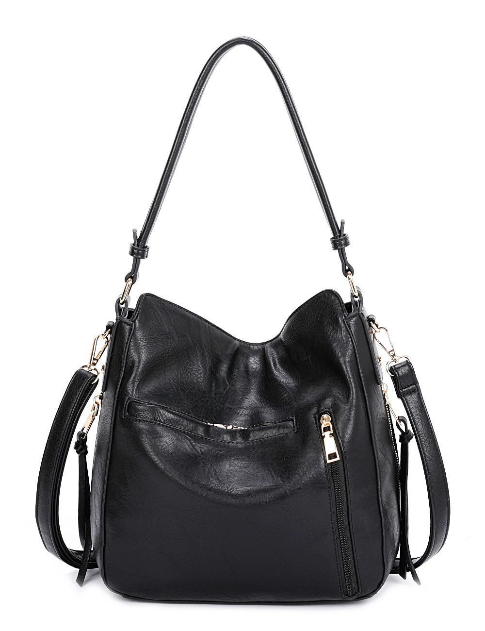 Concealed Carry Hobo Crossbody Purse Leather Shoulder Bag Women Handbag Wallet