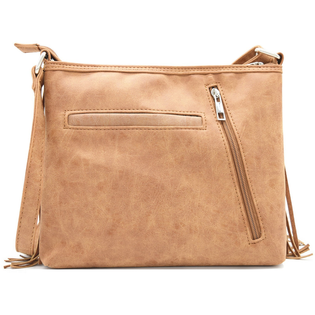 Fringe Crossbody Handbag Women Western Style Concealed Carry Purse Shoulder Bags