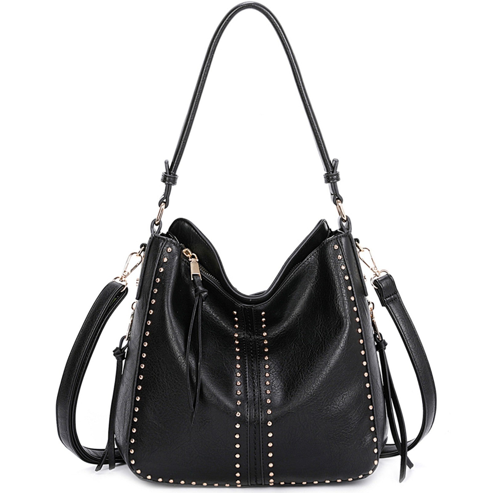 Concealed Carry Hobo Crossbody Purse Leather Shoulder Bag Women Handbag Wallet