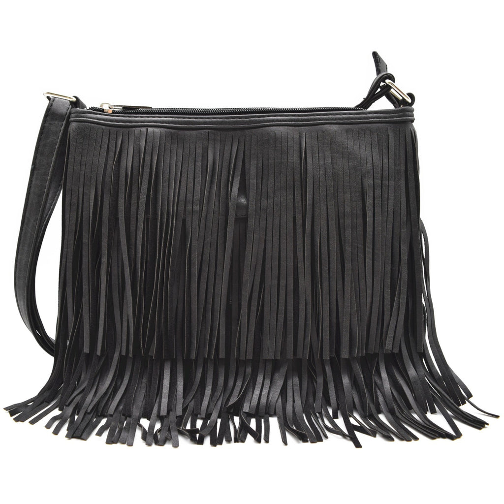 Fringe Crossbody Handbag Women Western Style Concealed Carry Purse Shoulder Bags