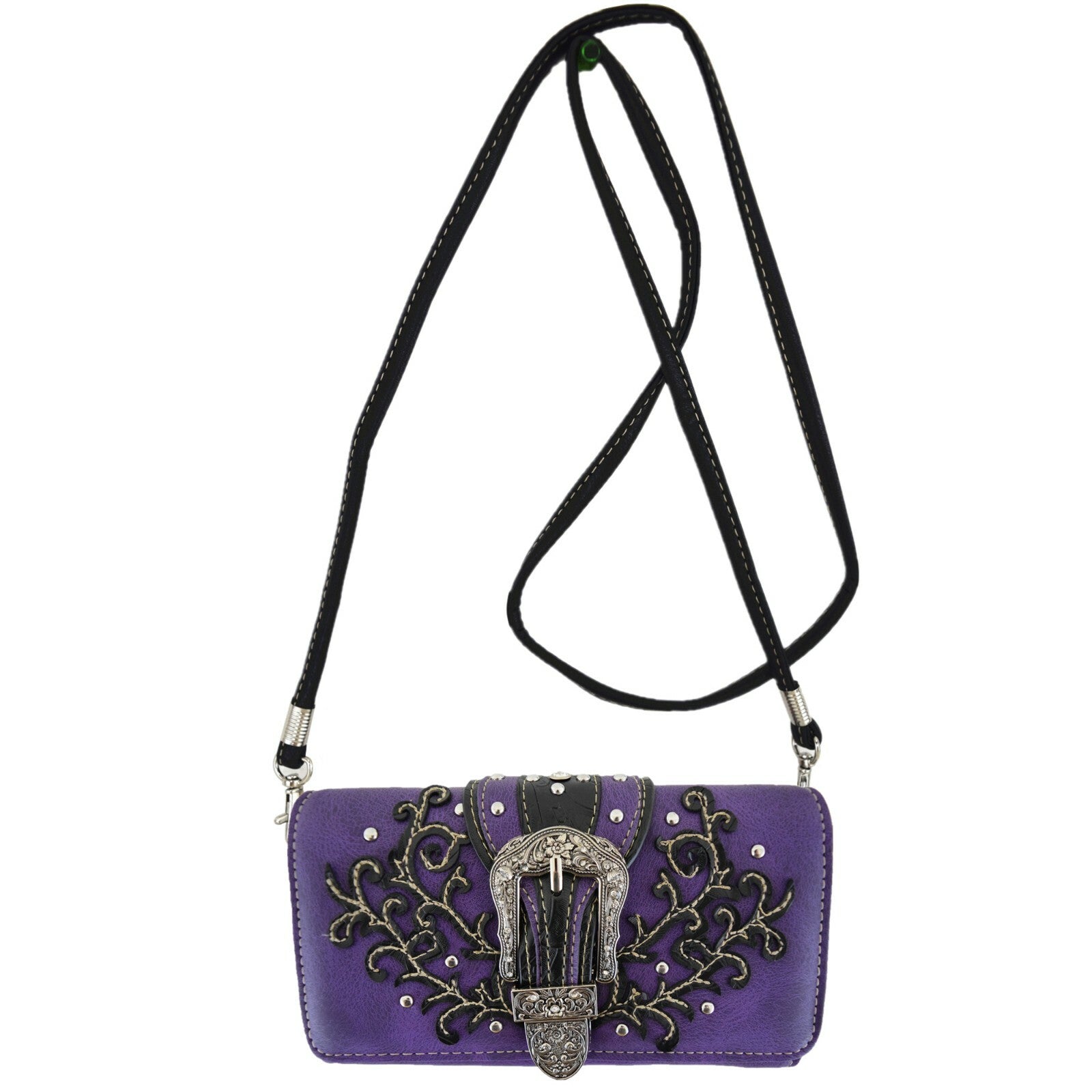 Western Buckle Country Handbag Concealed Carry Purse Women'S Shoulder Bag Wallet