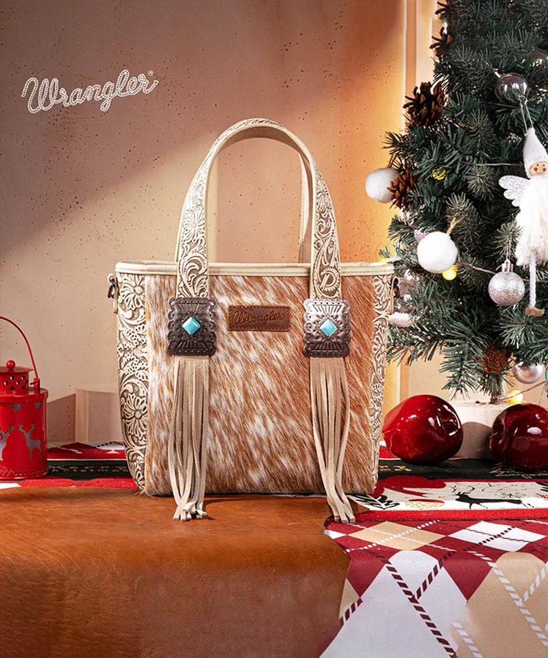 Cowhide Fringe Concealed Carry Purse