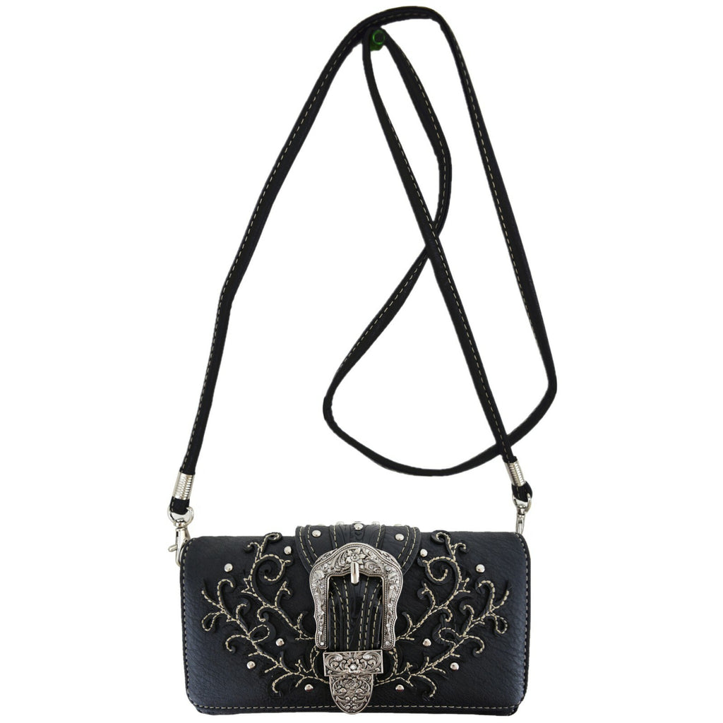 Western Buckle Country Handbag Concealed Carry Purse Women'S Shoulder Bag Wallet