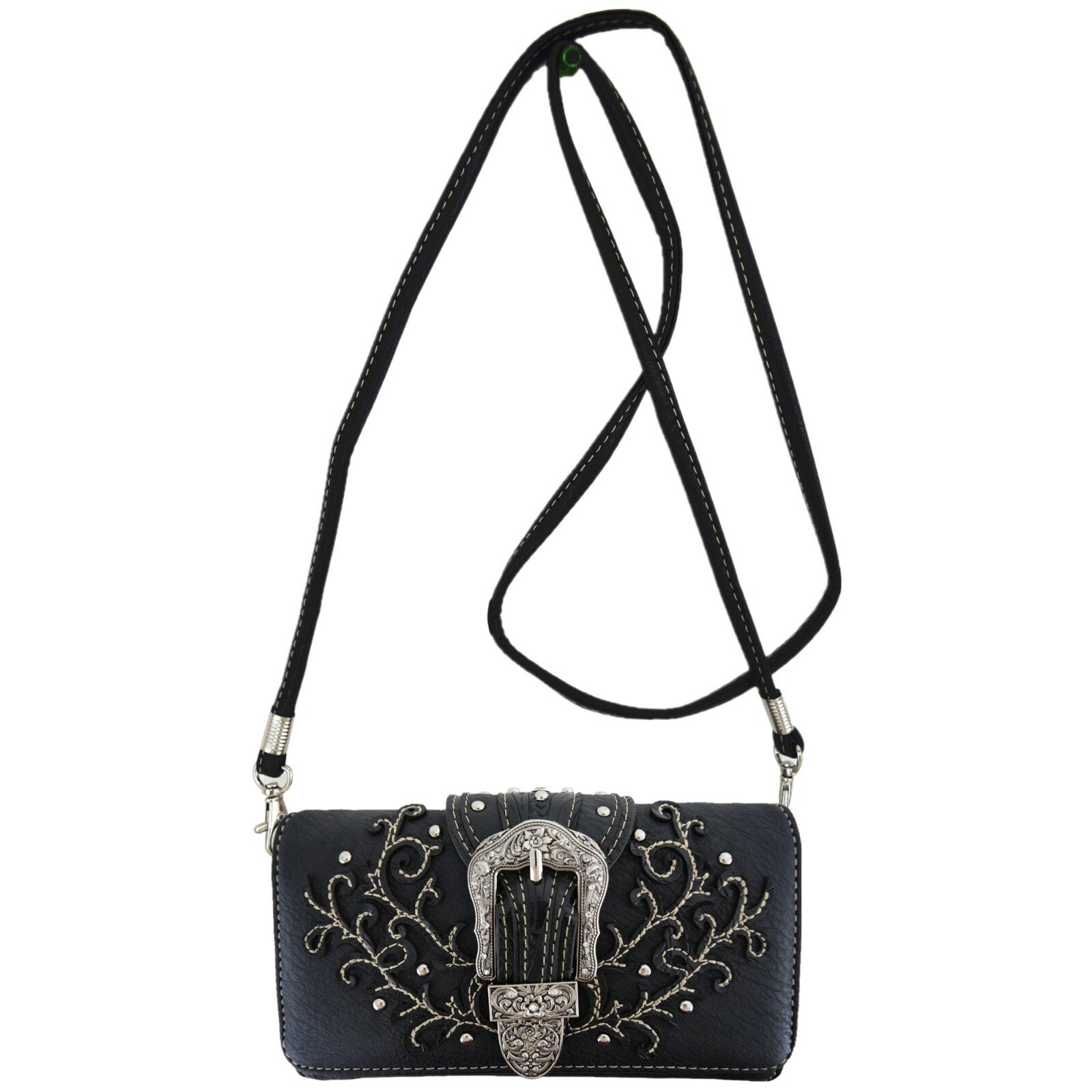 Western Buckle Country Handbag Concealed Carry Purse Women'S Shoulder Bag Wallet