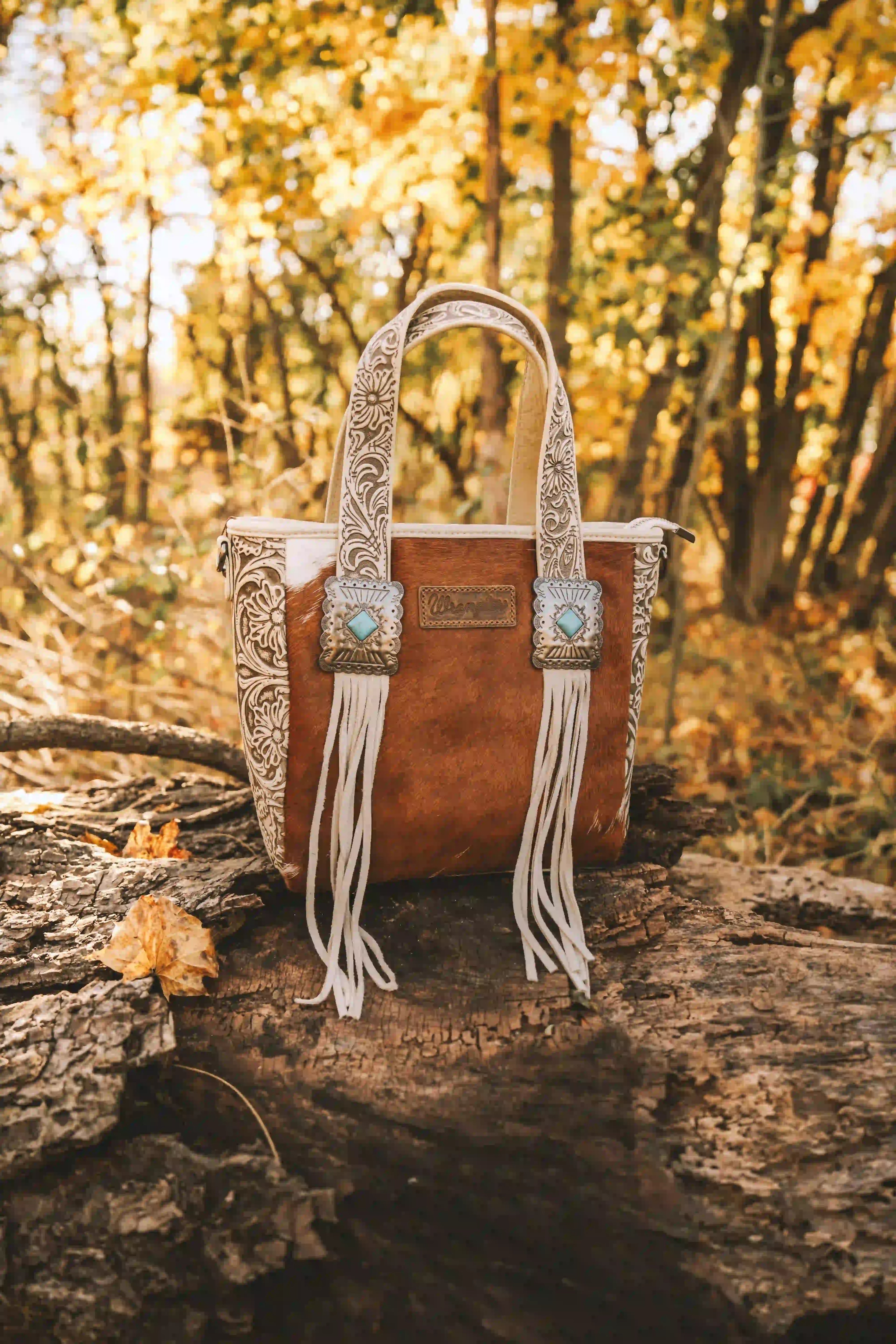 Cowhide Fringe Concealed Carry Purse